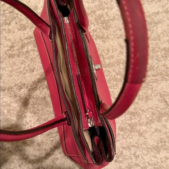 Vintage Coach  Pink Leather Tote Purse
Turnlock Satchel Shoulder Bag - Picture 6 of 16